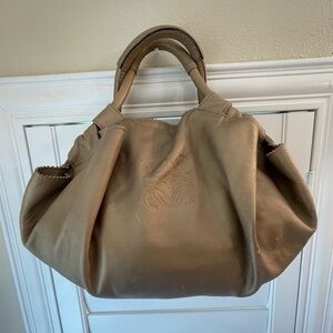 Preloved Loewe Anagram Nappa leather Aire Bag Gold wash